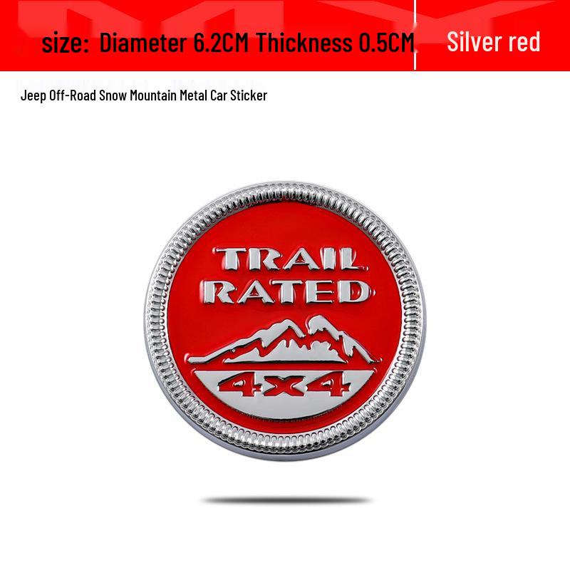 Trail Rated 4x4 Emblem for Jeep Cherokee, Wrangler & Compass
