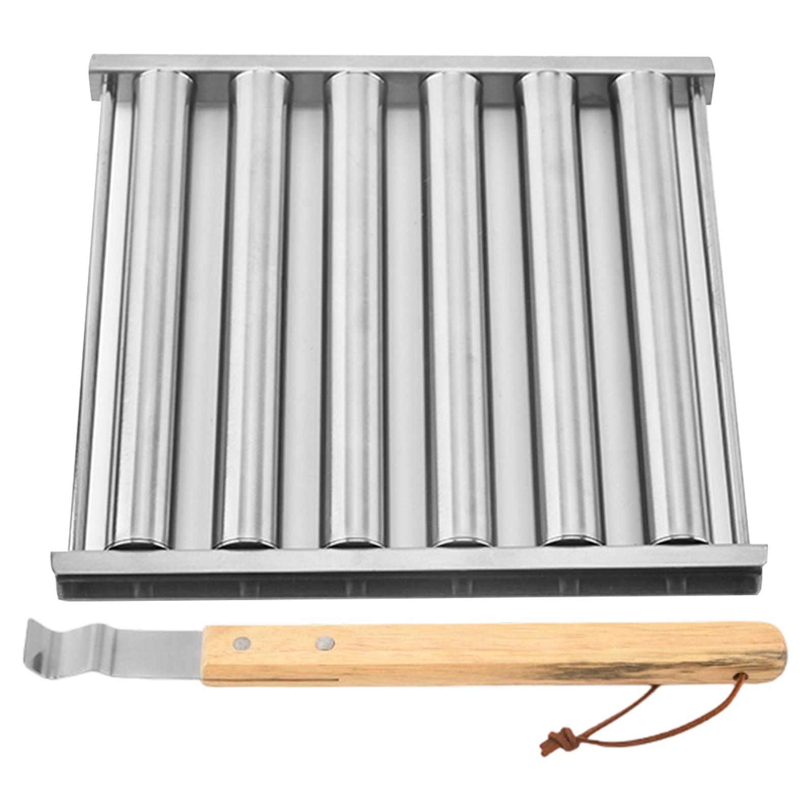 

Hot Dog Roller Sausage Rack With Extra-long Wooden Handle, Roasting, Suitable For Evenly Cooked Food One Size