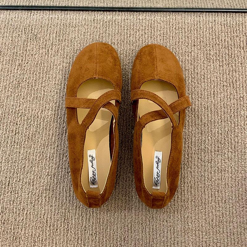 Fashion Fashion Flock Women Flats Slip On Shoes Soft Female Shallow Footwear Round Toe Ladies Mary Janes Flats Shoes  lady