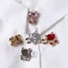1PC Luxury Fashion Clothing Closures Alloy Swan Rhinestone Button Originality Swan Rhinestone Button Set Alloy Button