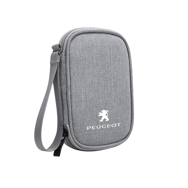 

Car Travel Storage Bag Data Cable Headphone Storage Box For Peugeot 3008 308 2008 207 107 508 607 106 406 407 307 408 5008 4008
