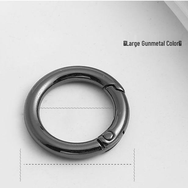 Runder Metall-Federverschluss Schlüsselanhänger für Taschen und Accessoires