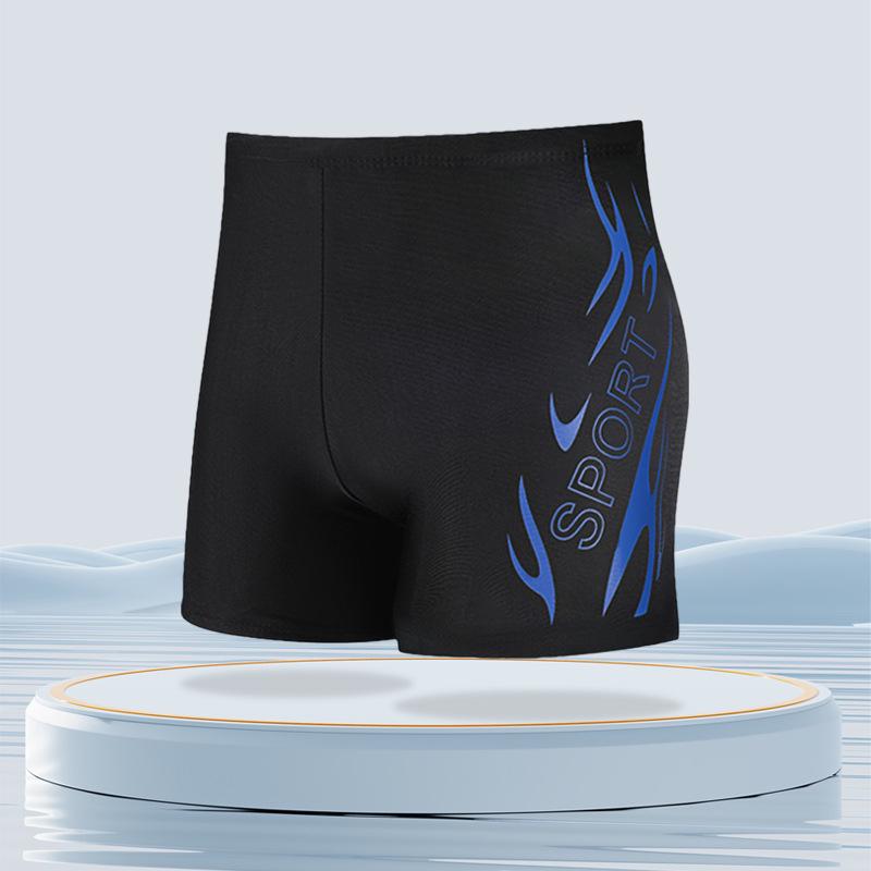 2024 Men's Quick-Dry Anti-Embarrassment Swimsuit: Fashionable, Breathable, Professional Flat-Angle Trunks
