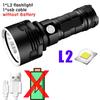 A Super Bright LED Flashlight USB Rechargeable Waterproof Lamp XM-L2 XHP70 Outdoor LightingTactical Torch Ultra Bright Lantern