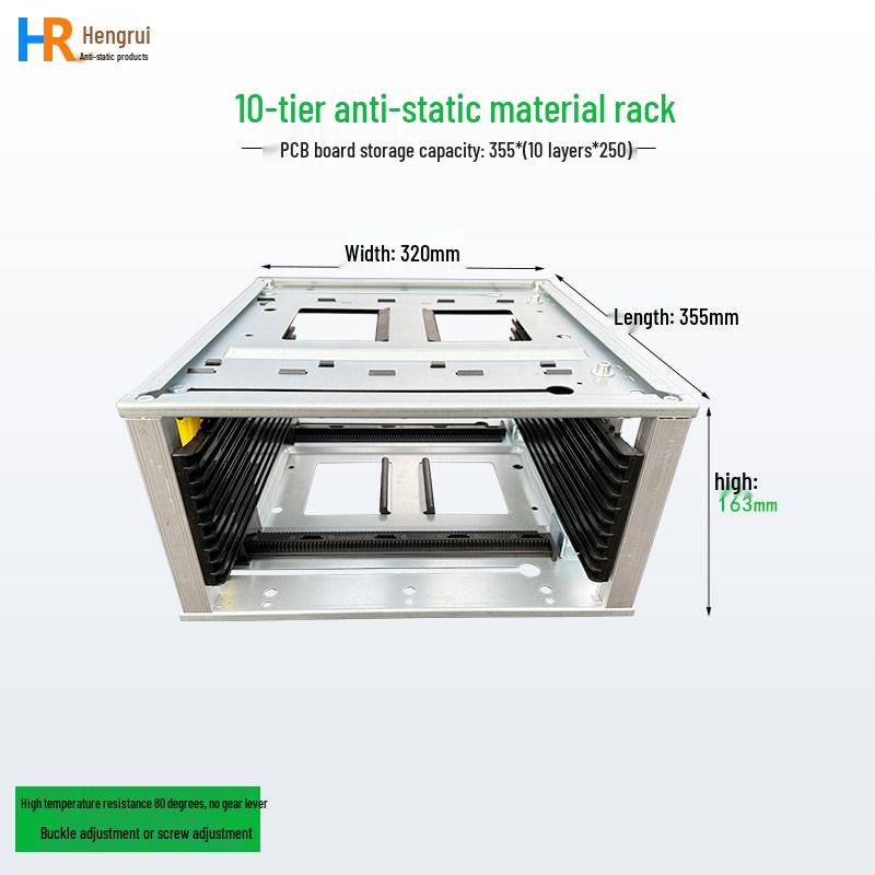 Anti-static Aluminum SMT PCB Storage Box with Plastic Base, 80-120500°