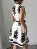 2025 European & American Women's Summer Print Dress Set with Slimming Design