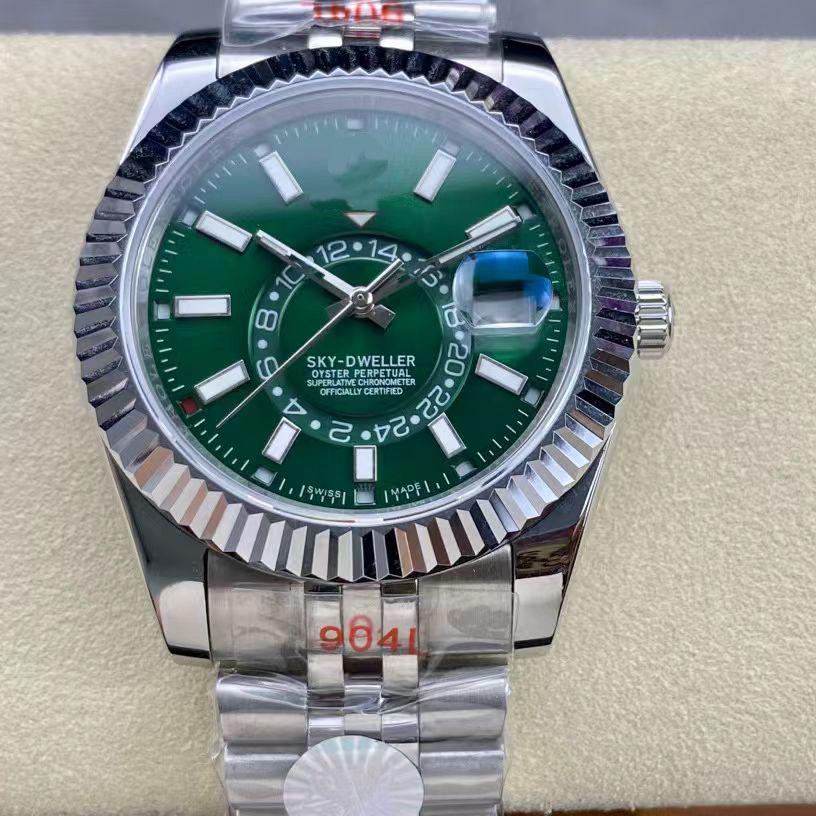 Laojia Tianxingzhe Men's Classic Dual Time Automatic Watch with Five-Bead Strap