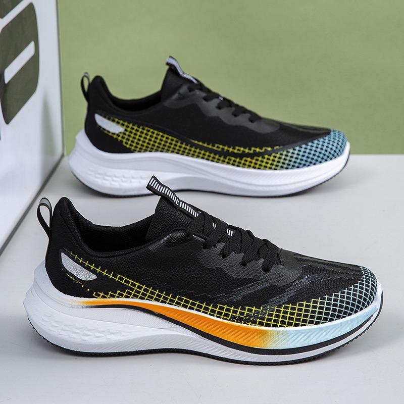 Running Shoes, Sports Shoes, Racing Shock Absorption, Ultra-light Running Shoes for Boys and Young Students, Racing Breathable Fly-woven Mesh