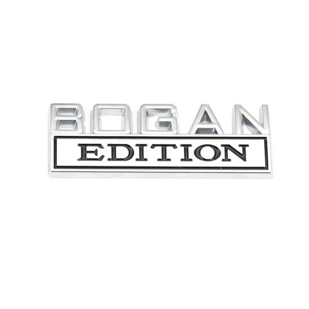 1Pc 3D Metal Bogan Edition Logo Car Front Grille Badge Side Fender Rear Trunk Emblem Sticker Decal