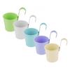 Hanging Planters Set of 5 Colorful Metal Flower Pots with Easy Detachable Hooks