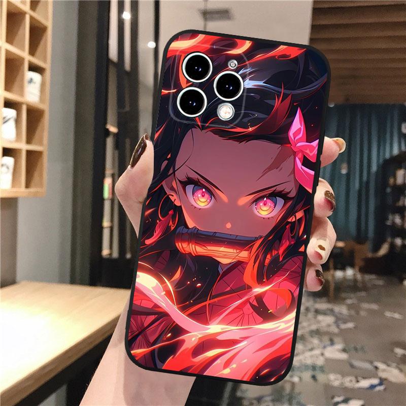 Nezuko Kamado Demon Slayer Phone Case For iphone 17 Pro Max Air 16 15 14 13 Pro Max 15 16 Pro 15Plus Shell