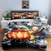 Heroic comic illustration. Bedding Duvet cover sets Duvet covers Pillowcases gifts (1 * Duvet Cover 2 * Pillowcases, without duvet insert)