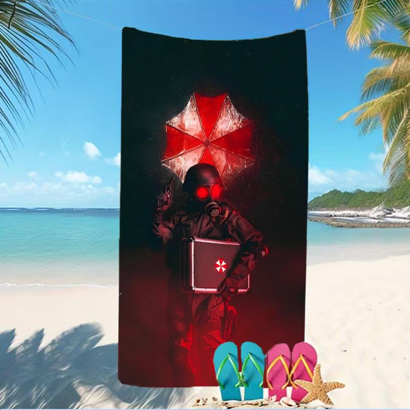 Beach Towel with resident Evil Pattern - soft,absorbent,machine washable Lightweight&Modern,swimming,Travel Essentials