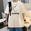 Unisexs Tshirts Cotton Big Size Black Unisexs Summer Wear Oversized T Shirt Loading Print Casual 4XL Tee Shirts Male Clothes
