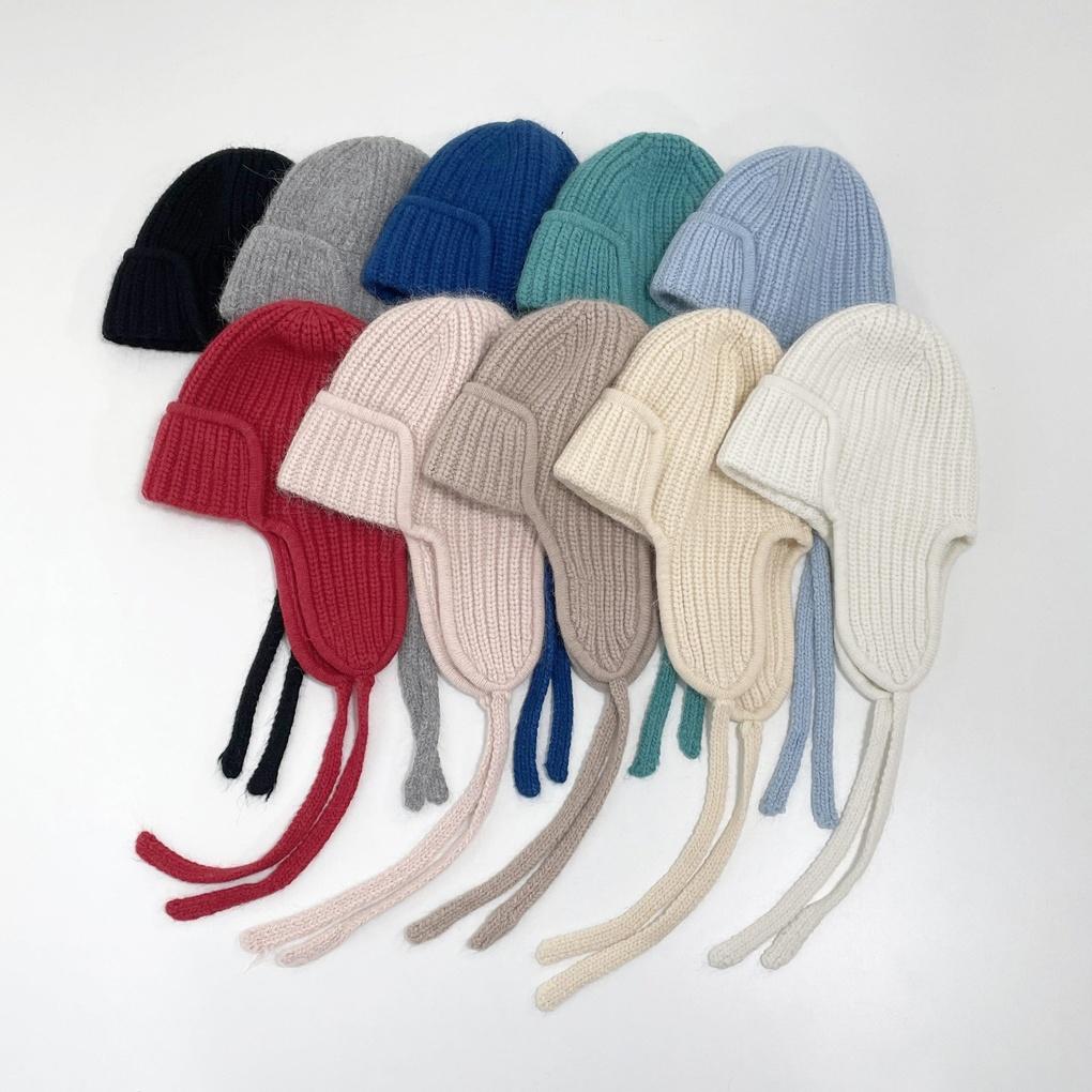 Women's and Men's Daily Angora Knit Earflap Hat