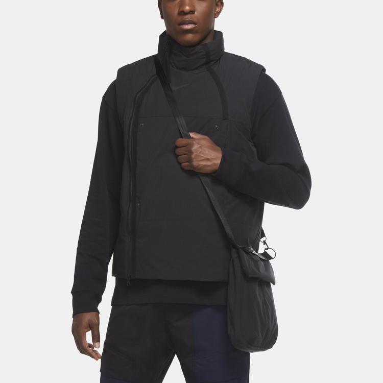 Nike Sportswear Tech Pack Synthetic-Fill Detachable Pocket Short Vest Men Outerwear Black CU3767-010