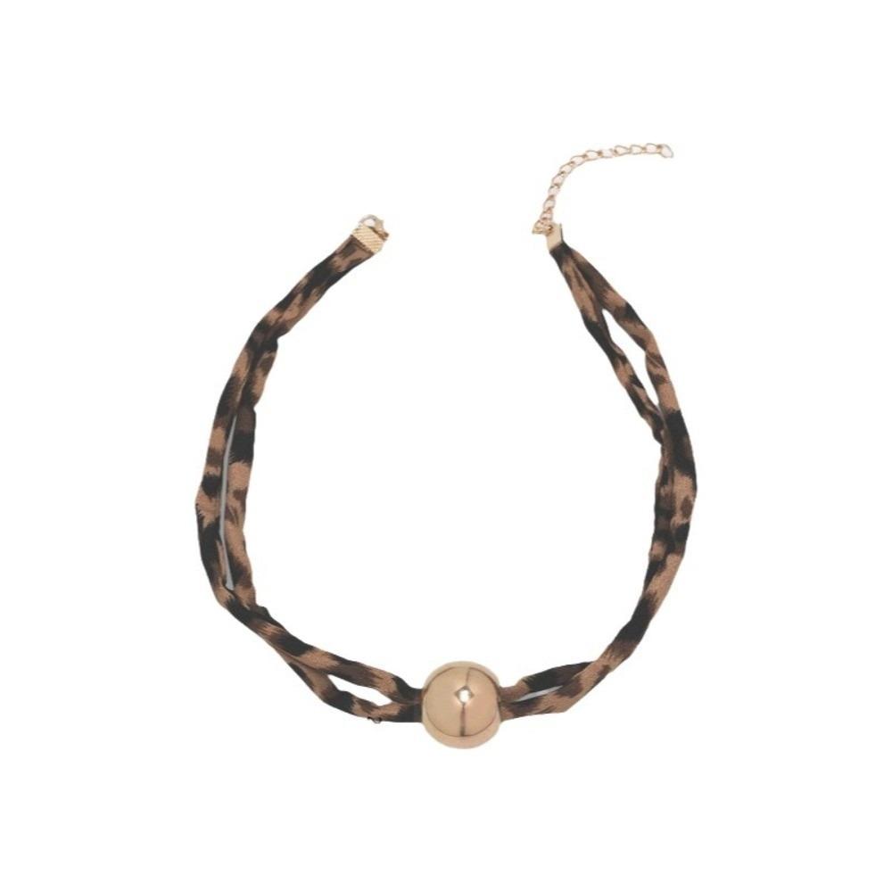 Charm Leopard Choker Bohemia Style Leopard Cloth Strip Necklace Starfish Pendant Necklace  Gift Style-D