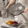 Nordic Style Crystal Fruit Bowl - Elegant Candy & Snack Display for Living Room Coffee Table