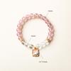 Aquamarine & White Crystal Beaded Bracelet: Fairy Summer Style for Girls, Sweet & Simple Fashion Hand Jewelry with a High-End Feel
