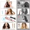 Automatic Curling Iron, Automatic Curling Wand with 4 Temperatures and 3 Timers and LCD Display, Dual Voltage Auto Shutoff Rotating Iron