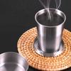 250Ml Stainless Steel Folding Cup Outdoor Travel Camping Portable Collapsible Water Cups With Keychain Retractable Teacups