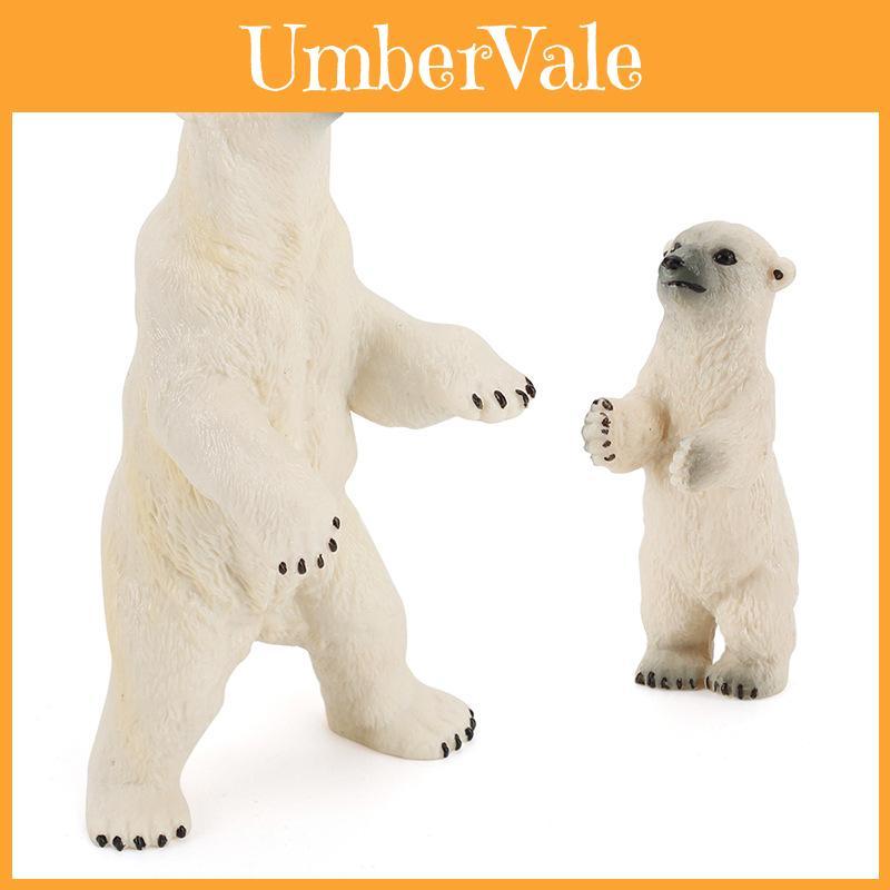 Standing Polar Bear Animal Miniature Pvc Figurines Set With Static Models For Home Decor And Collectors
