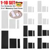 10-1Set Memory Card Door Slot Cover Lids Replacement 3in1 Memeory Card Cover Game Console Accessories Parts Fit for Nintendo Wii