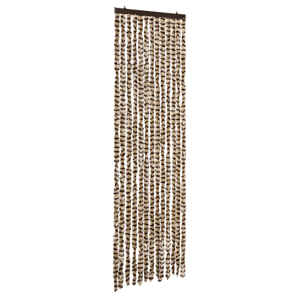 Insect Protection Curtain Beige and Brown 56 X 185 Cm Chenille