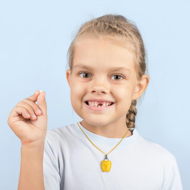 5 Pcs Baby Tooth Box Keepsake Container Milk Teeth Saver Necklace Child Memory Storage Holder Jar Decorative Gift For
