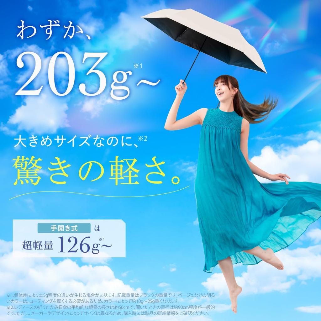 on Hare Shizuku Folding Complete UV Ultra Automatic Opening and Safety Lock For Sunny and Rainy Folding Ultra For Water Umbrella Case Off White