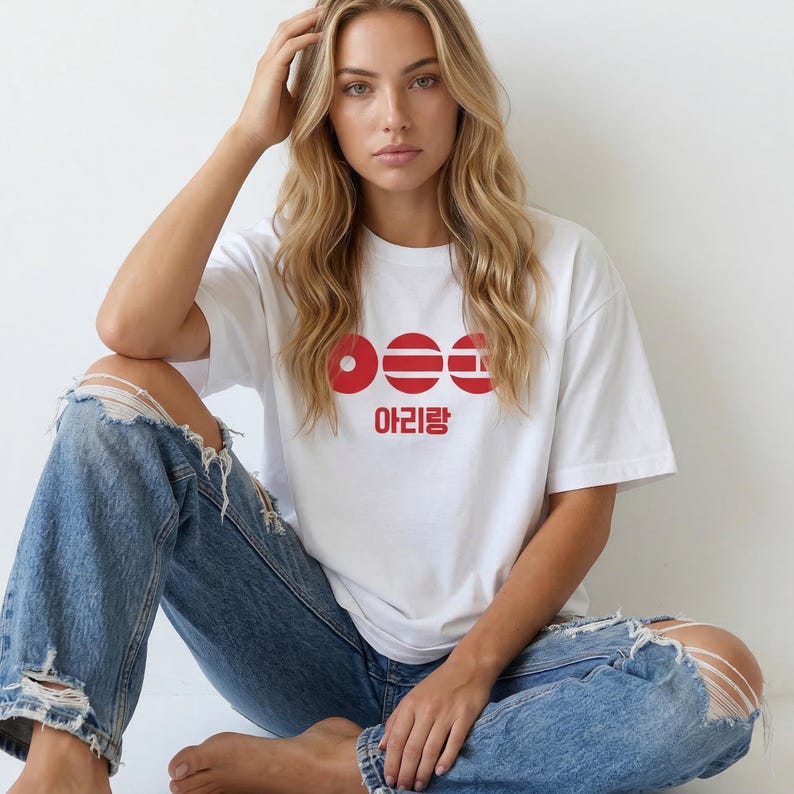 

Korean Traditional Arirang Folk Song Taegeukgi Symbol Graphic Oversized Streetwear T-Shirt Top for Korean Culture Enthusiasts 4XL