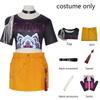 Mira Cosplay Kostyme Kpop Film Demonjegere Idol Mira Fargerik Uniform Gruppe Sexy Utkledning Antrekk For Kvinner Halloween Comic C