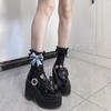 JK Lolita Spitzenstrümpfe Schleife Y2K Socken Damen Lange Strümpfe Teenager Uniform Kniestrümpfe Studentin Niedliche JK Socken