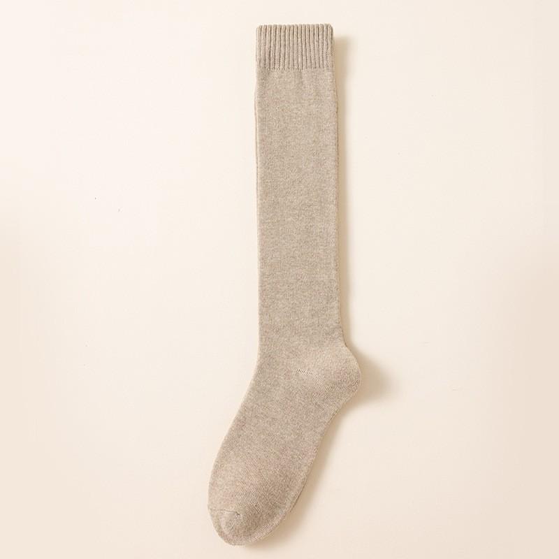 Stockings Children'S Solid Color High Tube Calf Socks Season Terry Thickened Warm And Thin Leg Socks