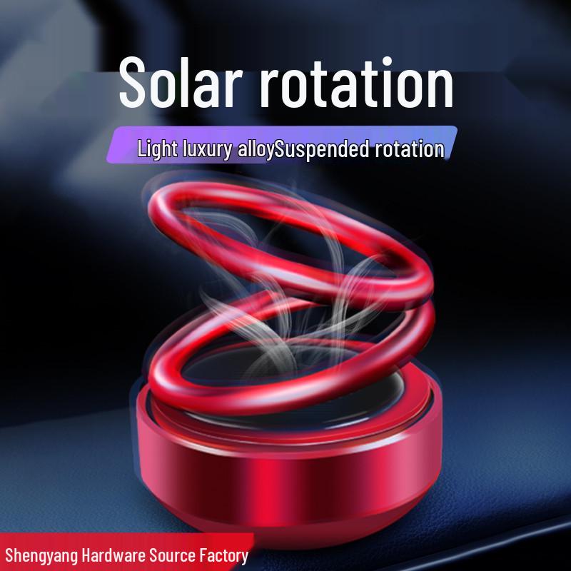 New Solar-Powered Rotating Car Perfume Ornament