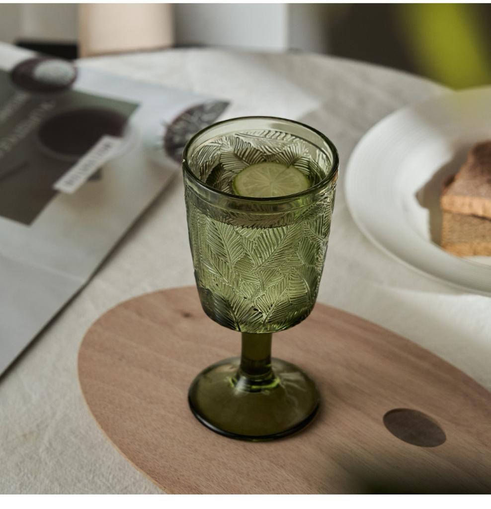 Champagne Flute Barware Stemware Vintage Glass Drinkware Green Stemware Vintage Green Glassware Green Goblet Wine Glass