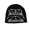 Cross Urban Streetwear Letter Knitted Cap With Acrylic Material For Casual Style