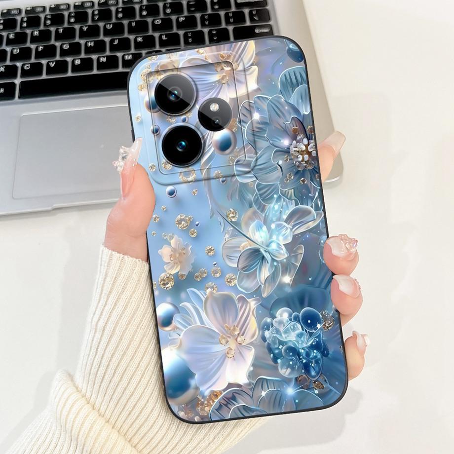 For Realme GT 7 7T Case New Fashion Cartoon Luxury Girly Painting Funda For Realme GT7 RMX5061 Back Cover Matte Liquid Silicone