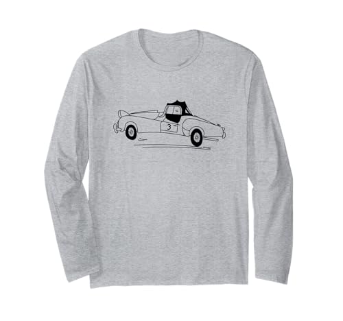 

Cartoon Drawing Triumph TR3 British Car Long Sleeve T-Shirt