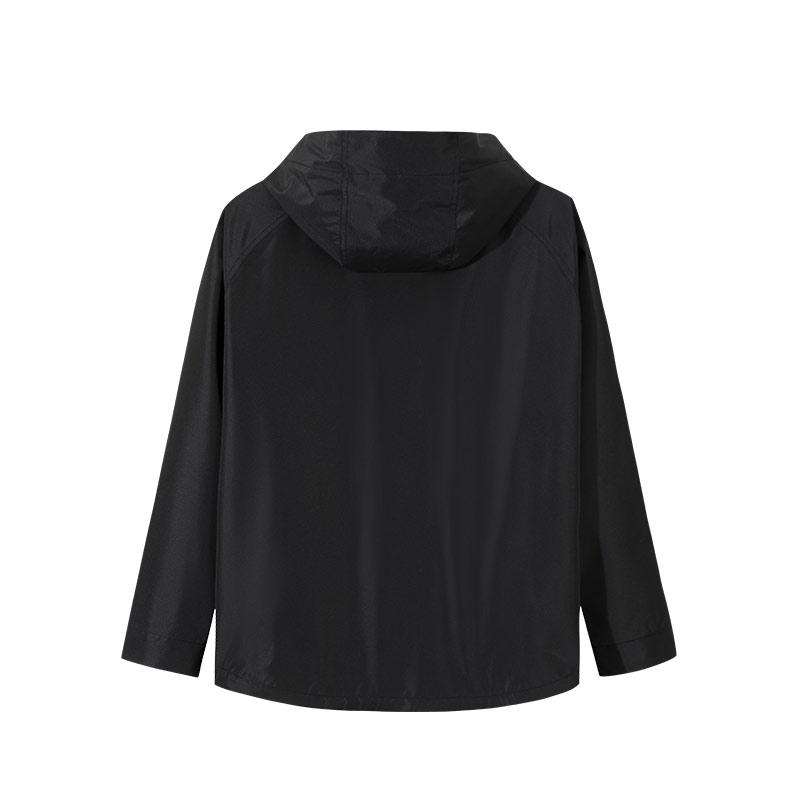 Anta Outdoor Series Sports Casual Simple Solid Color Hooded Jacket Men Jacket Black 952516605-6