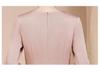 Elegant Light Pink Plus Size Autumn Banquet Gown for the Young Mother of the Groom