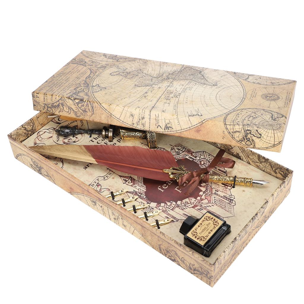Quill Pen Set  Writing Drawing Dip Pen Students Teacher Antique Calligraphy Vintage Gift