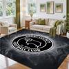 Derby County Design Crystal Velvet Rug Soft Decorative Mat for Bedroom Entrance