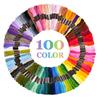 36/100pz Colori Misti Filo da Ricamo Cotone Bobine da Cucito Artigianato Punto Croce Filo Linea Strumenti Fai da Te Fai Braccialetti