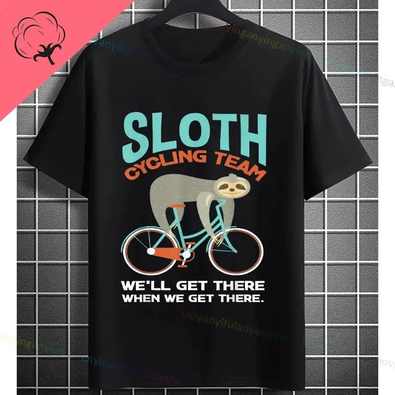 Never Underestimate An Old Guy On A Bicycle Funny Cycling Tshirt Slogan Graphic Design Tee Casual Shortsleev Cotton Tshirt