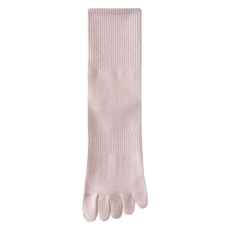 Women's Antibacterial Cotton Five-Toe Mid-Calf Socks for Spring and Autumn