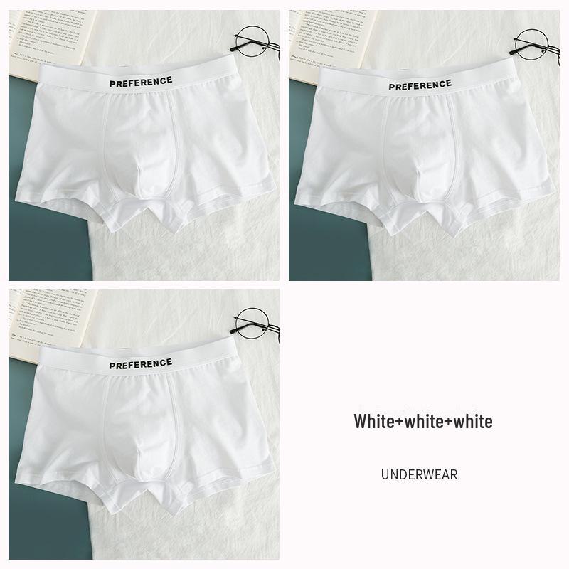 Men's Breathable Cotton Boxer Briefs, Solid Black or White.