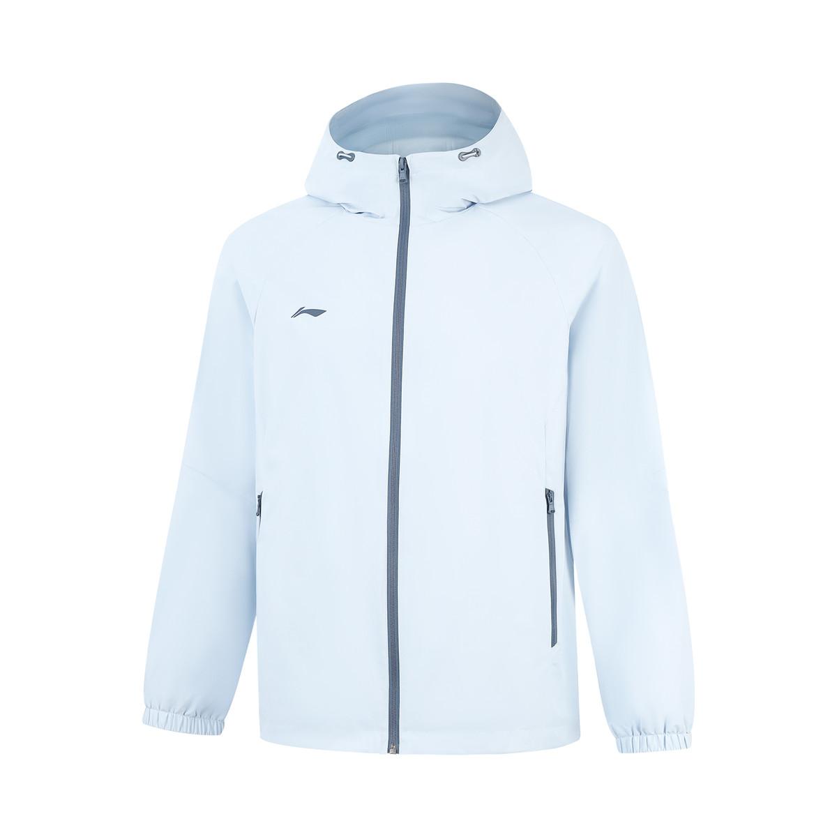 Li-Ning Fashion Water-Resistant Hooded Jacket Windbreaker Men jackets Cloud-Blue AFDW809-2