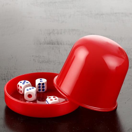 1 Set Würfelbecher mit Basis 6 Dot Dice Heavy Duty Manual Shaker