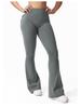 Custom Outdoor Peach Yoga Flare Pants - Stylish, Pocketed, Sport & Workwear for Women
